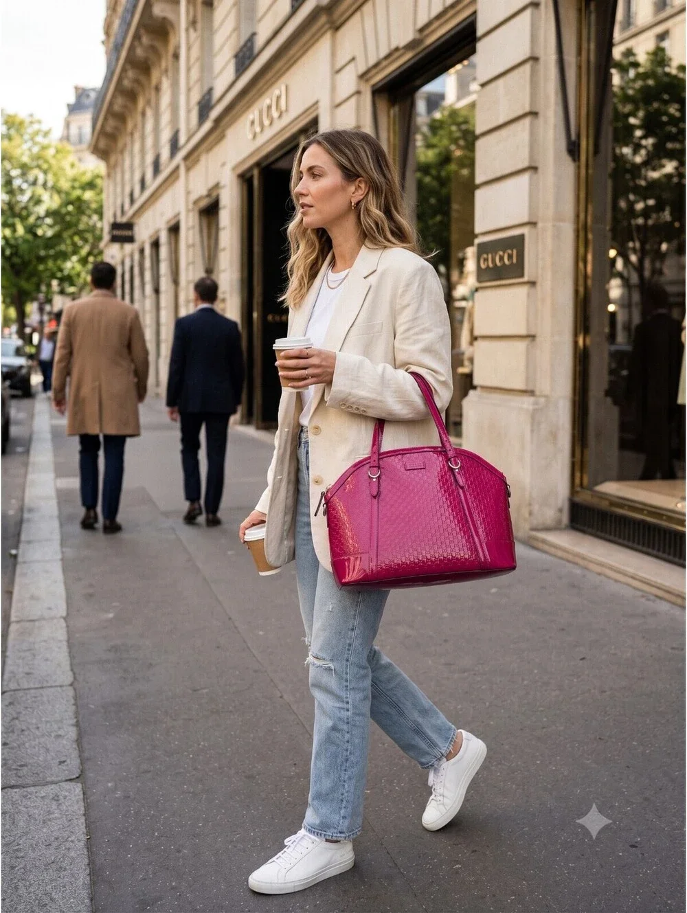 ✨Authentic GUCCI Fuchsia Microguccissima Patent Leather Dome Tote + COA